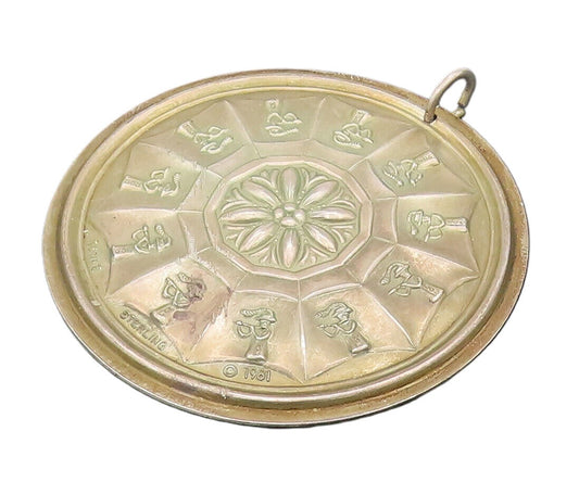 TOWLE 925 Sterling Silver Vintage 12 Days Christmas Pendant PT22077