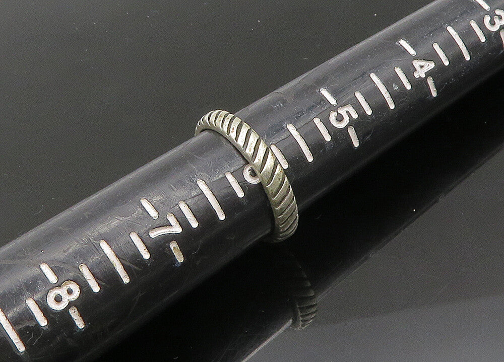 CAROLYN POLLACK 925 Silver  Vintage Petite Twist Round Band Ring Sz 6  RG21615