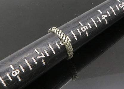 CAROLYN POLLACK 925 Silver  Vintage Petite Twist Round Band Ring Sz 6  RG21615