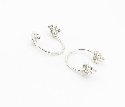 925 Sterling Silver  Vintage 2 Piece Shiny Teddy Bear Key Rings  TR1366