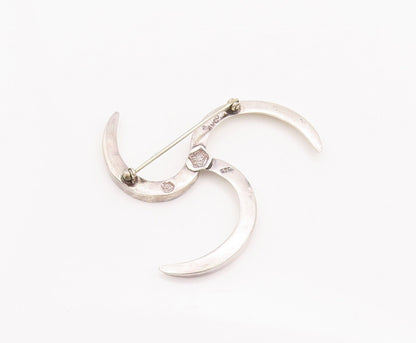 925 Sterling Silver Vintage Brooch Pin ANTONIO PINEDA Ninja Flying Blade BP10796