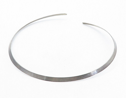 ED LEVIN 925 Sterling Silver  Vintage Smooth Minimalist Collar Necklace NE1508