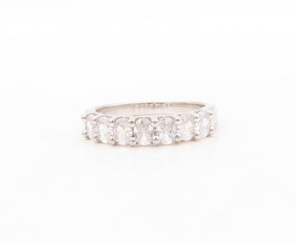 925 Sterling Silver Vintage Ring Minimalist Round Cut CZ Band  Sz 7  RG30883