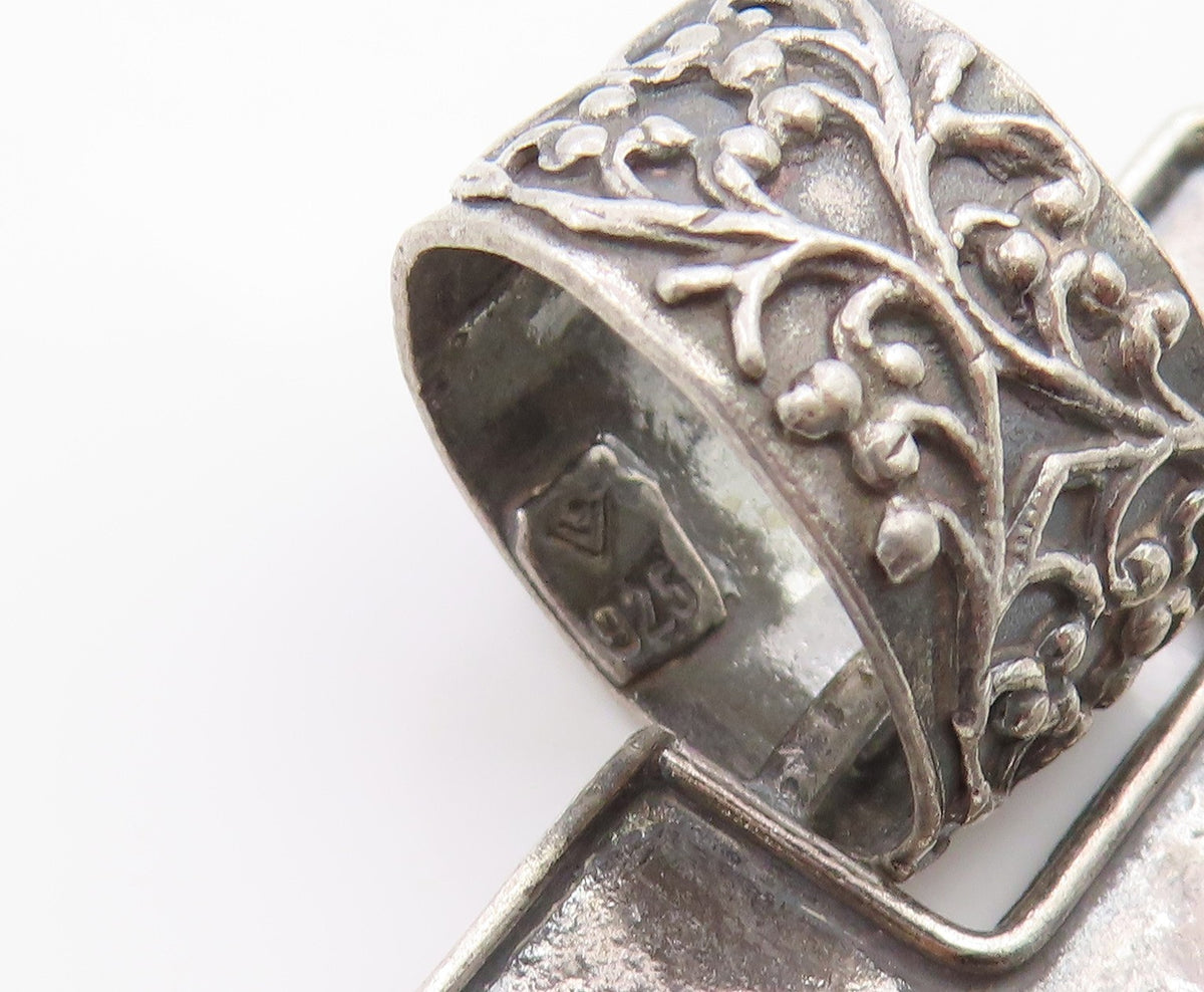 925 Sterling Silver Vintage Pendant SILPADA Hammered Scrollwork Cross  PT26286
