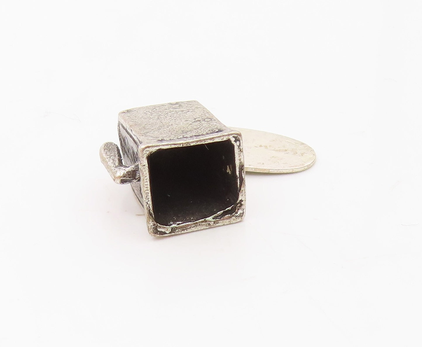 925 Sterling Silver  Vintage Petite Slot Machine Las Vegas Pendant  PT17973