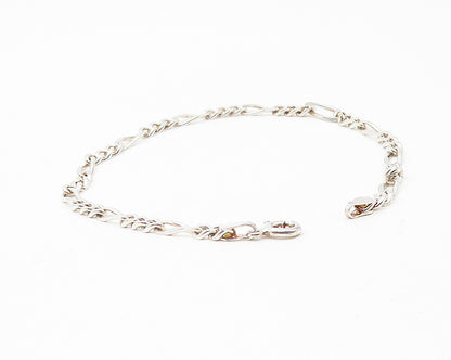 925 Sterling Silver  Shiny Polished Petite Curb Link Chain Bracelet  BT4516