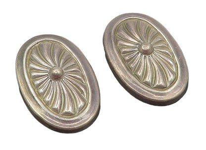MEXICO 925 Sterling Silver  Vintage Floral Design Non Pierce Earrings  EG6121