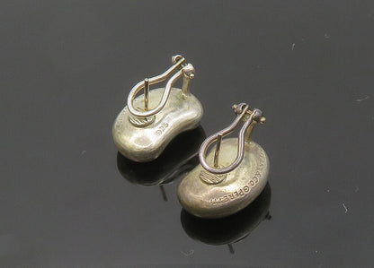 TIFFANY & CO. 925 Sterling Silver  Vintage Bean Shaped Drop Earrings  EG10091