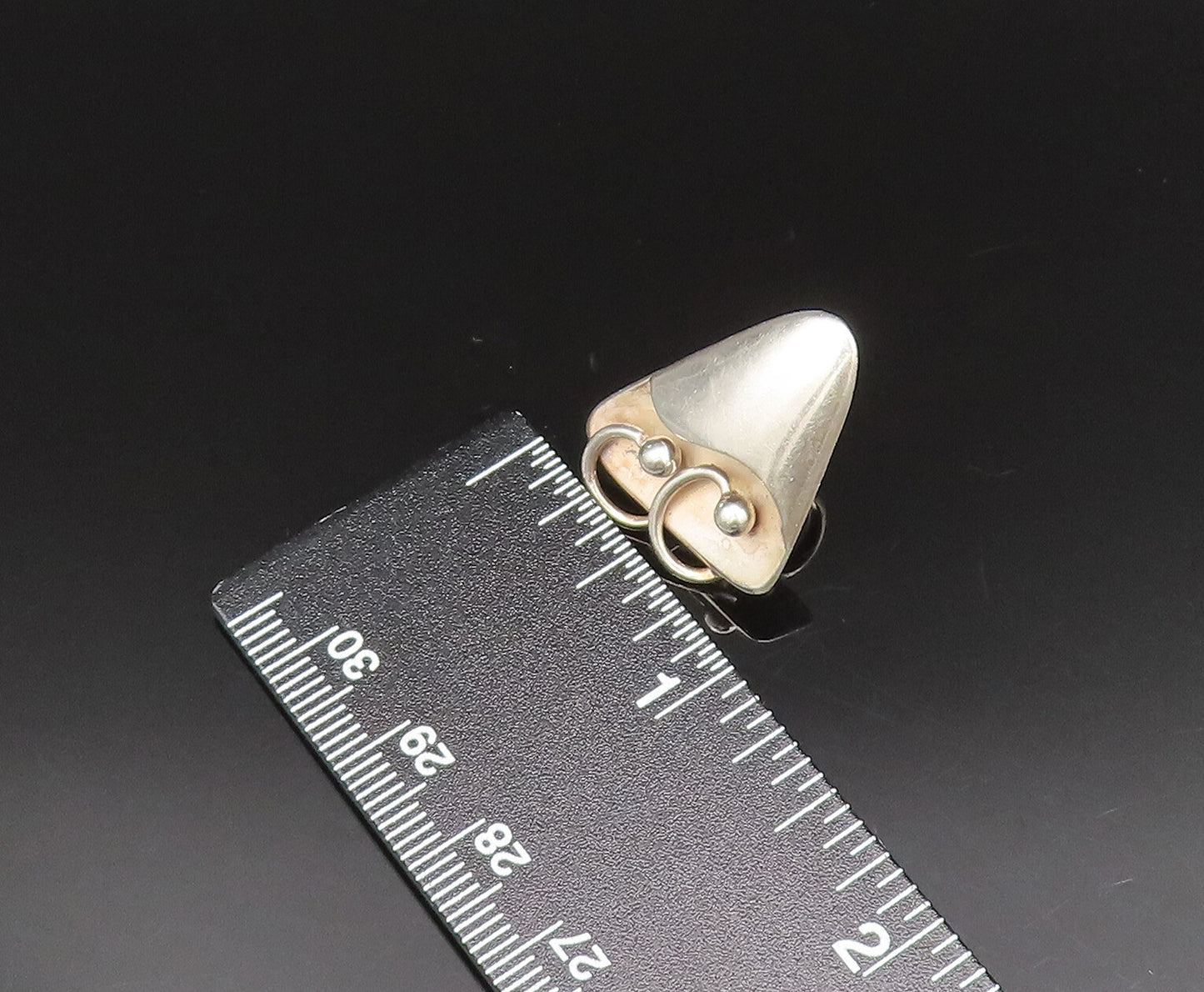 ANTONIO REINA 925 Silver  Vintage Modernist Screw Back Earrings  EG11820