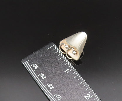 ANTONIO REINA 925 Silver  Vintage Modernist Screw Back Earrings  EG11820