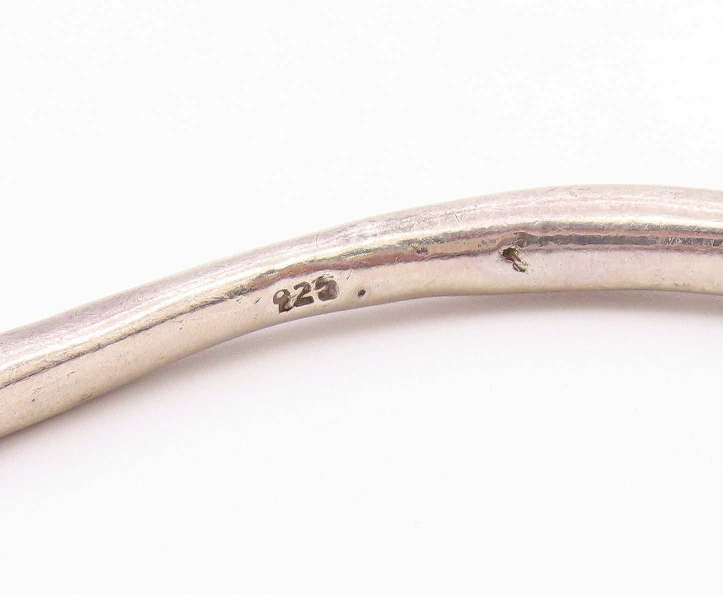 GB ENGLAND 925 Silver  Vintage Minimalist Hammered Bangle Bracelet  BT9309