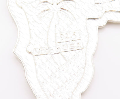 925 Sterling Silver Vintage Pendant Large Africa Map Cutout  PT24028