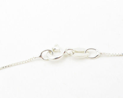 925 Sterling Silver  Genuine Diamonds Open Love Heart Chain Necklace  NE1936