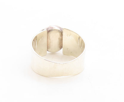 925 Sterling Silver Vintage Ring Designer Oval Tigers Eye  Sz 9.5  RG31230