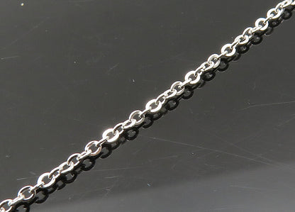 925 Sterling Silver  Vintage Shiny Enjoy Life Today Chain Necklace  NE3567