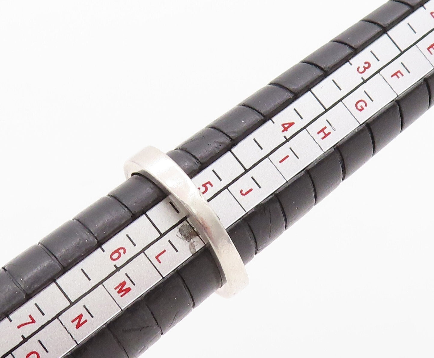 14k Gold 925 Sterling Silver Vintage Ring Double D & Square Cut  Sz 5.5  RG31408