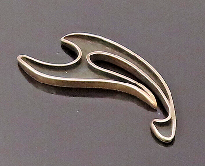 925 Sterling Silver  Vintage Designer Swirly Fire Like Bottle Opener  TR3479