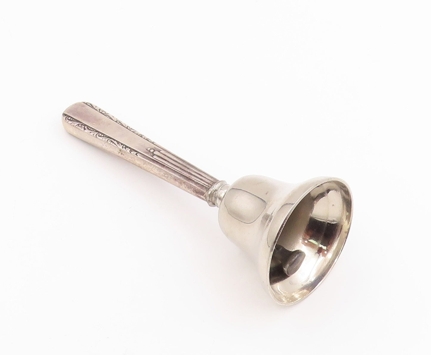 925 Sterling Silver Vintage Dinner Bell Elegant Intricate Detail JINGLES  TR4200