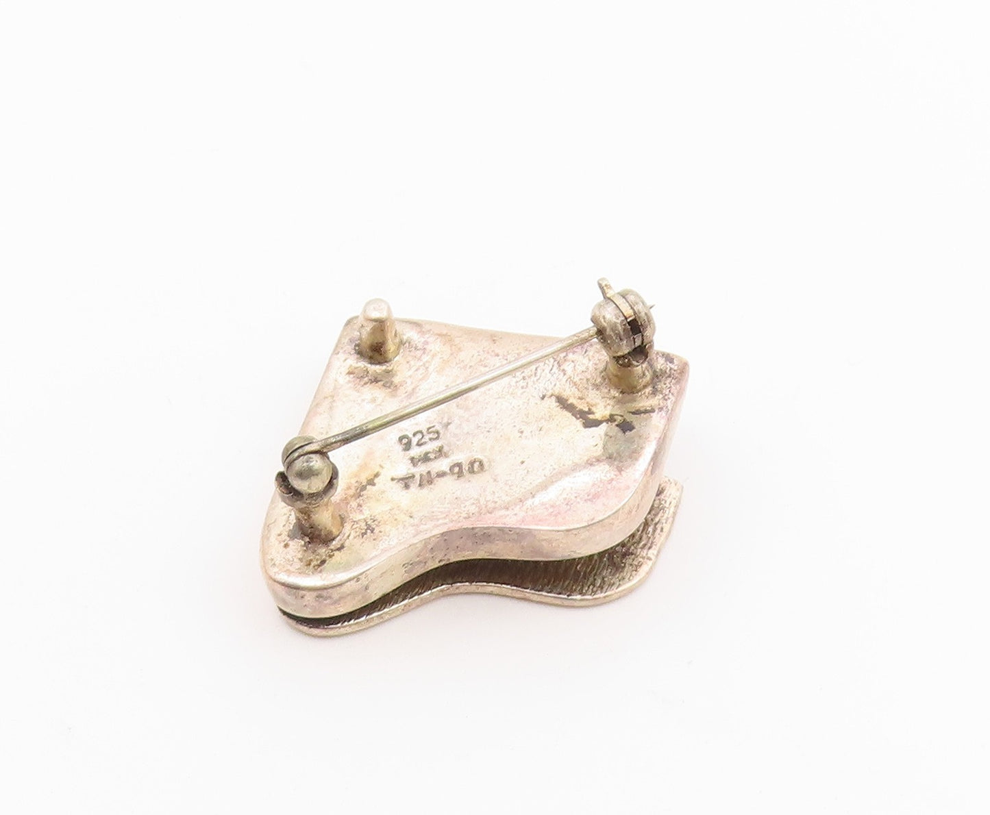 MEXICO 925 Sterling Silver  Vintage Minimalist Piano Brooch Pin  BP9410