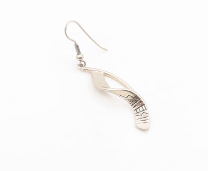 925 Sterling Silver Vintage Earrings NAVAJO ZUNI Gemstone Single Lot EG14306