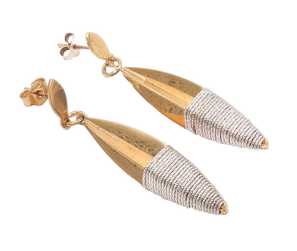 925 Sterling Silver Vintage Earrings Designer X Plates Sparkling Roped  EG12917