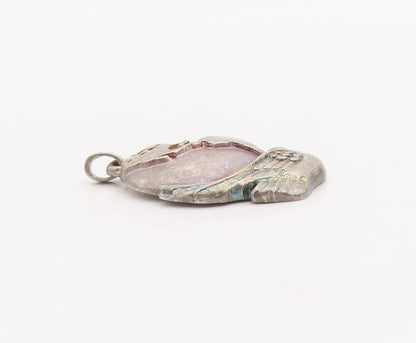 925 Sterling Silver Vintage Pendant GORHAM Carved Globe On A Dove  PT23540