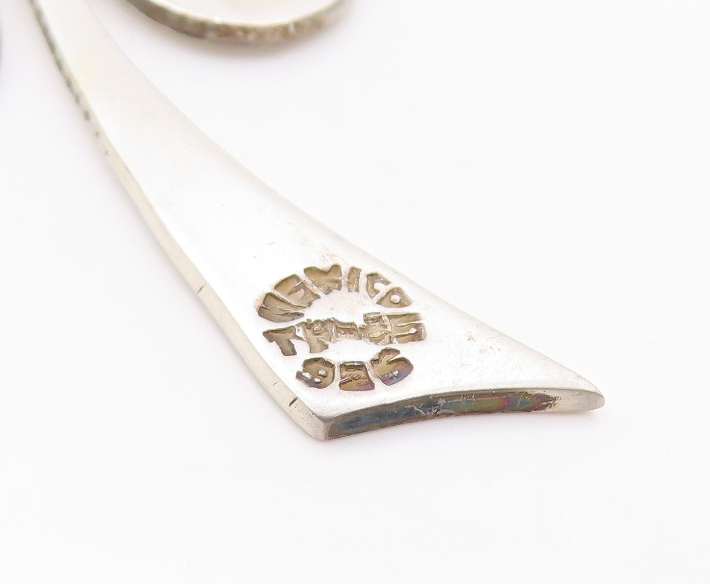 925 Sterling Silver Vintage Brooch MEXICO Large Cutout Clover  BP11612