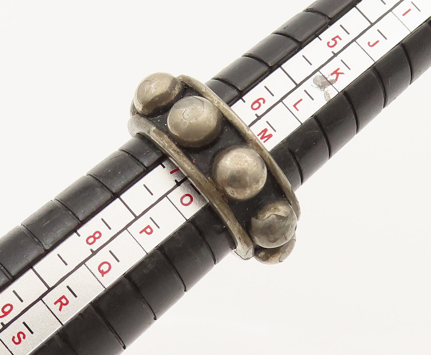 925 Sterling Silver  Vintage Bead Ball Eternity Band Ring Sz 6.5  RG26466