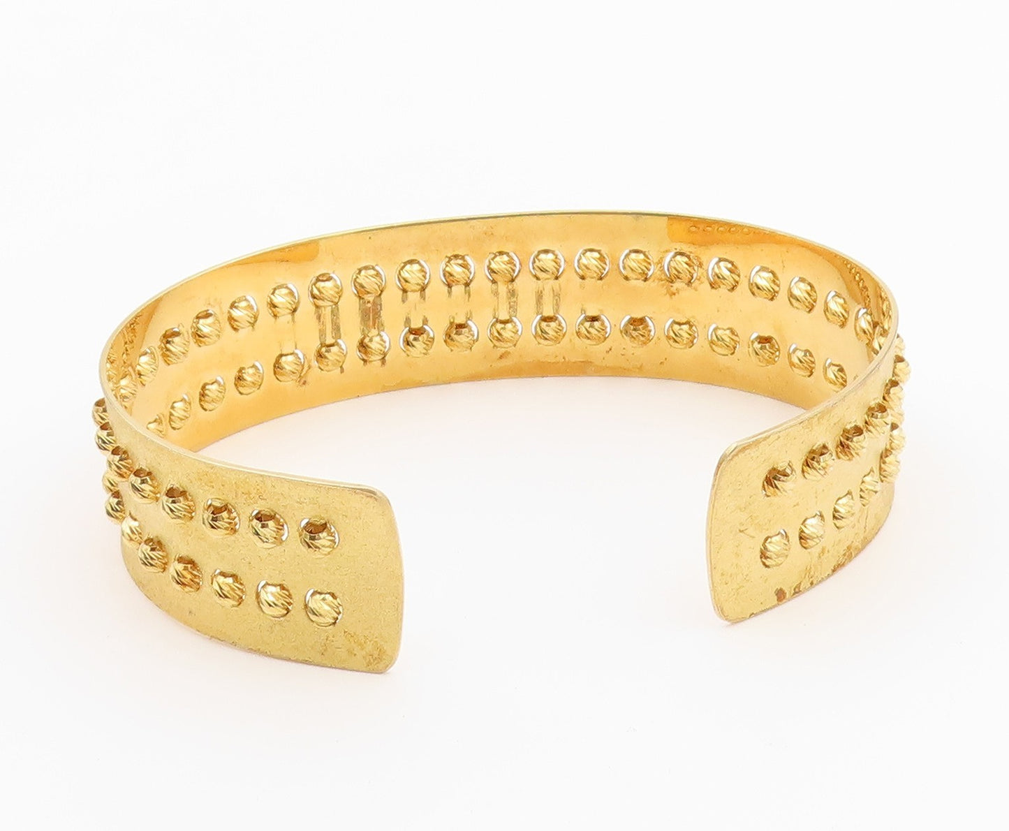 925 Sterling Silver Vintage Bracelet ATHOMIE Gold Plated Spinning Beads  BT12160