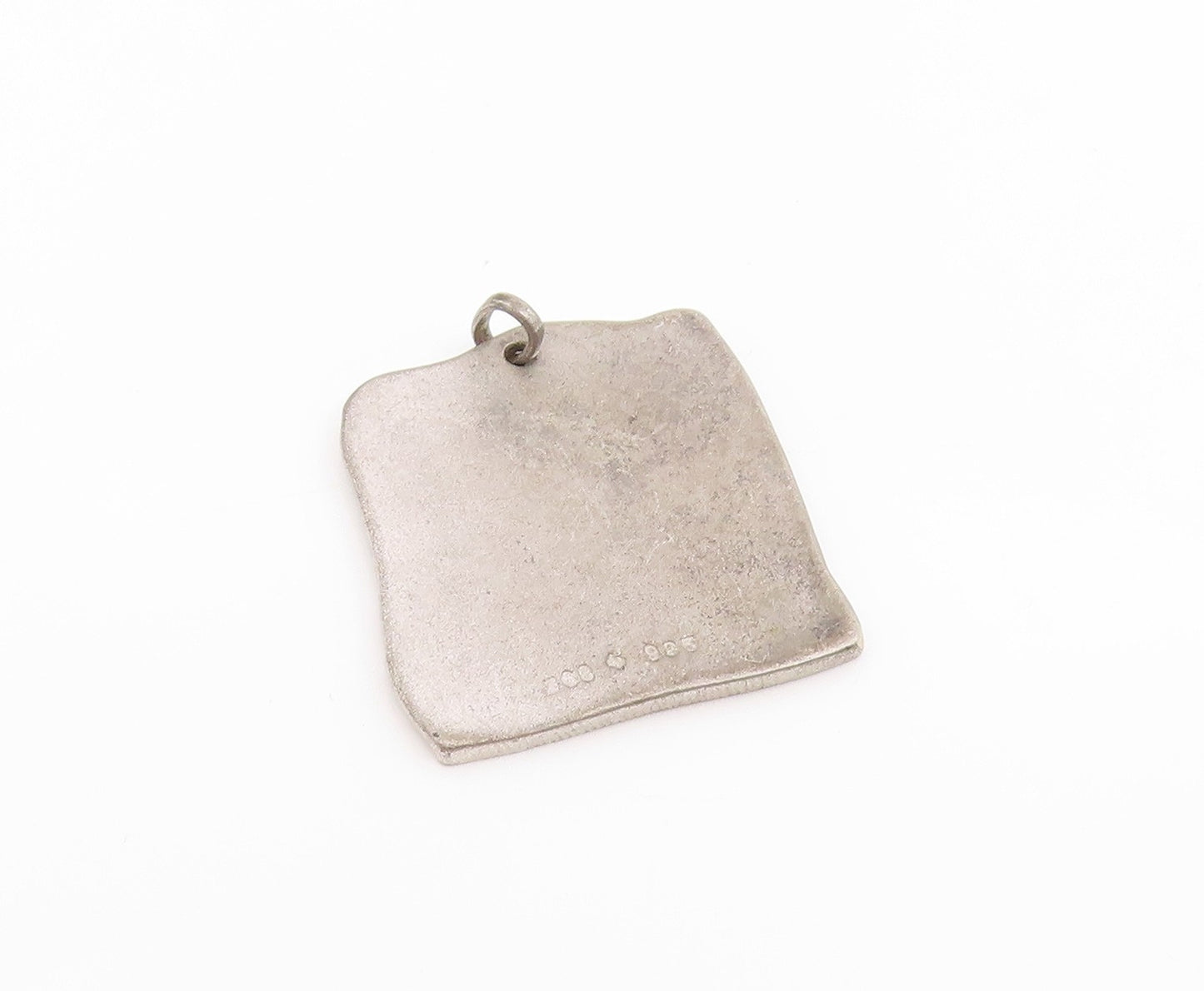 925 Sterling Silver Vintage Pendant Modernist Athletic Runners Medal  PT26282