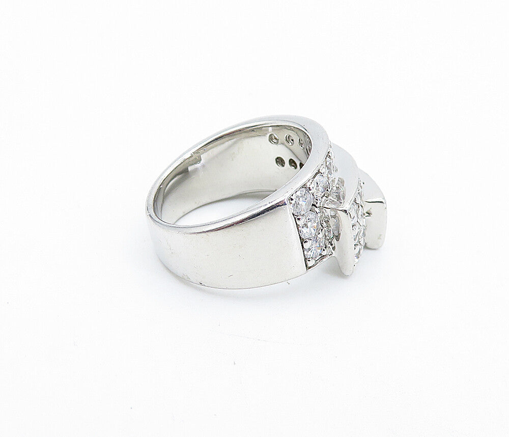 925 Sterling Silver  Sparkling Cubic Zirconia Layered Band Ring Sz 6.5  RG6070