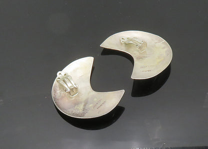 TULLA BOOTH 925 Silver  Vintage Sodalite Crescent Non Pierce Earrings  EG10035