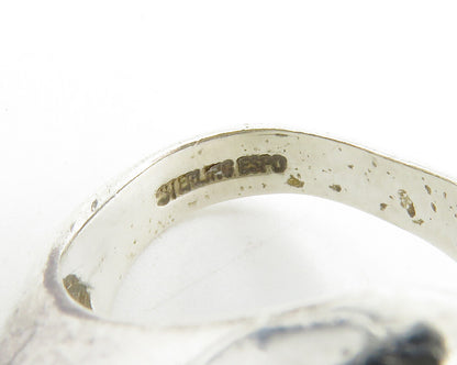 ESPO 925 Sterling Silver  Vintage Scalloped Shiny Band Ring Sz 6  RG13919