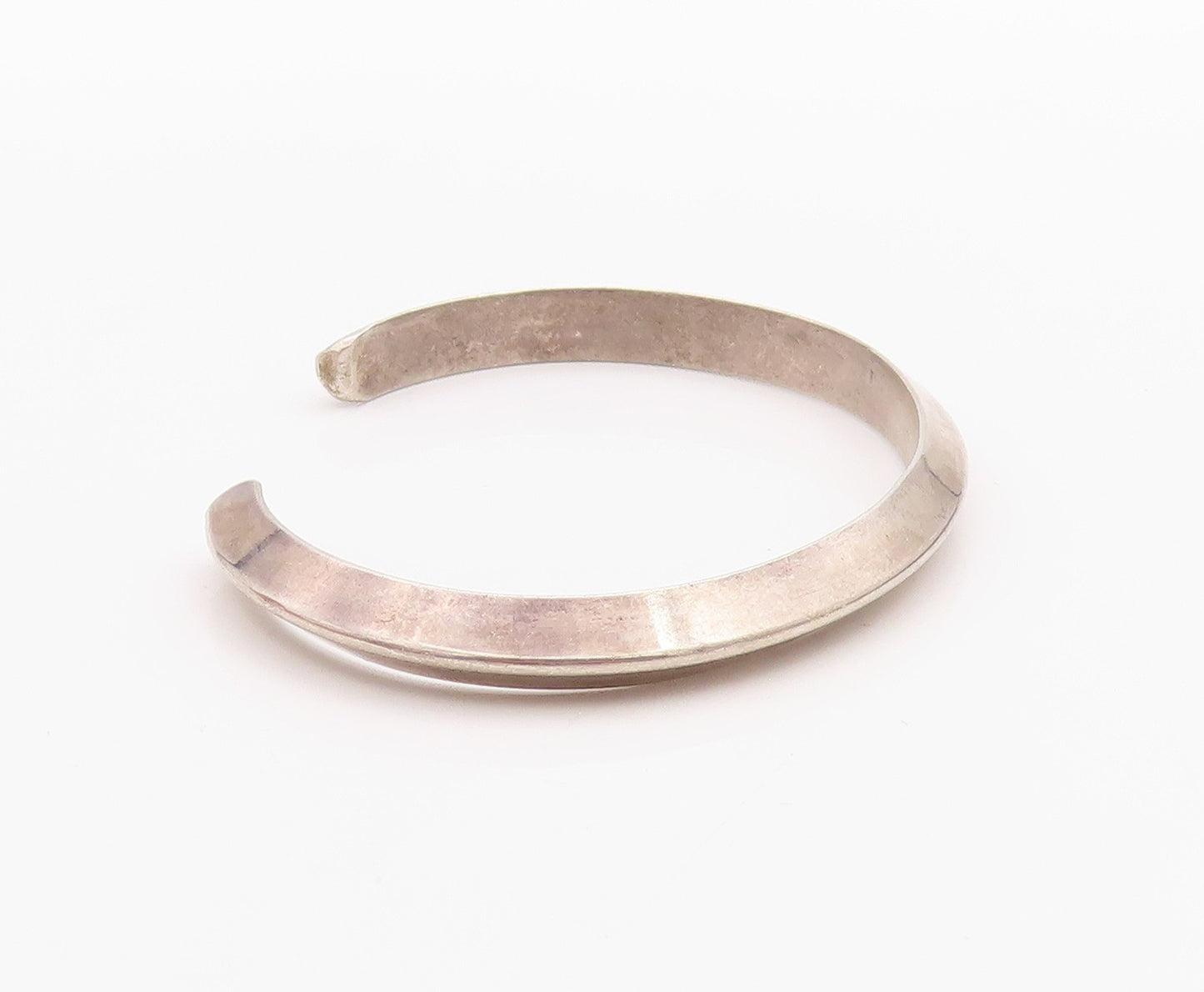 925 Sterling Silver Vintage Bracelet Minimalist Solid Knife Edge Cuff  BT11398