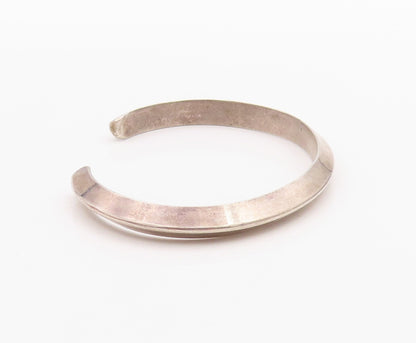 925 Sterling Silver Vintage Bracelet Minimalist Solid Knife Edge Cuff  BT11398