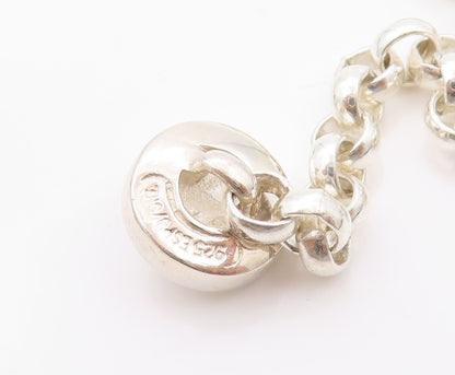 925 Sterling Silver Vintage Necklace ESPO SIG Floral Enameled Heart  NE4502