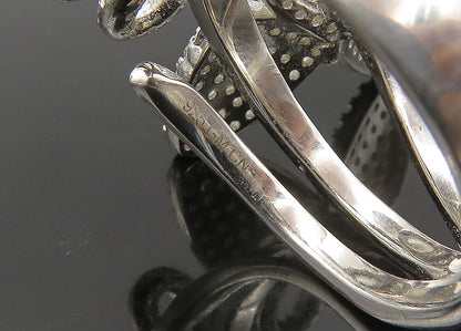 925 Silver  Vintage Shiny Cubic Zirconia Butterflies Band Ring Sz 6  RG22001