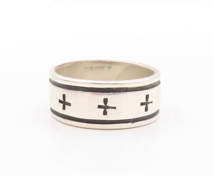 925 Sterling Silver Vintage Ring MEXICO Solid + Sign Etched  Sz 10  RG32418