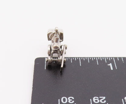 925 Sterling Silver  Vintage Petite Shiny Train Car Drop Pendant  PT17301
