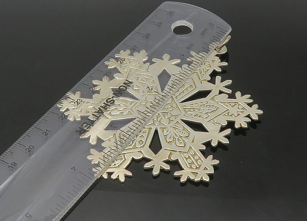 MMA 925 Sterling Silver   Vintage Antique 1971 Snowflake Pendant  PT18296