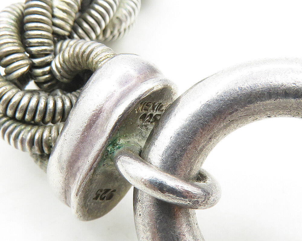 925 Sterling Silver  Vintage Heavy Rope Twist Shiny Chain Necklace  NE2942