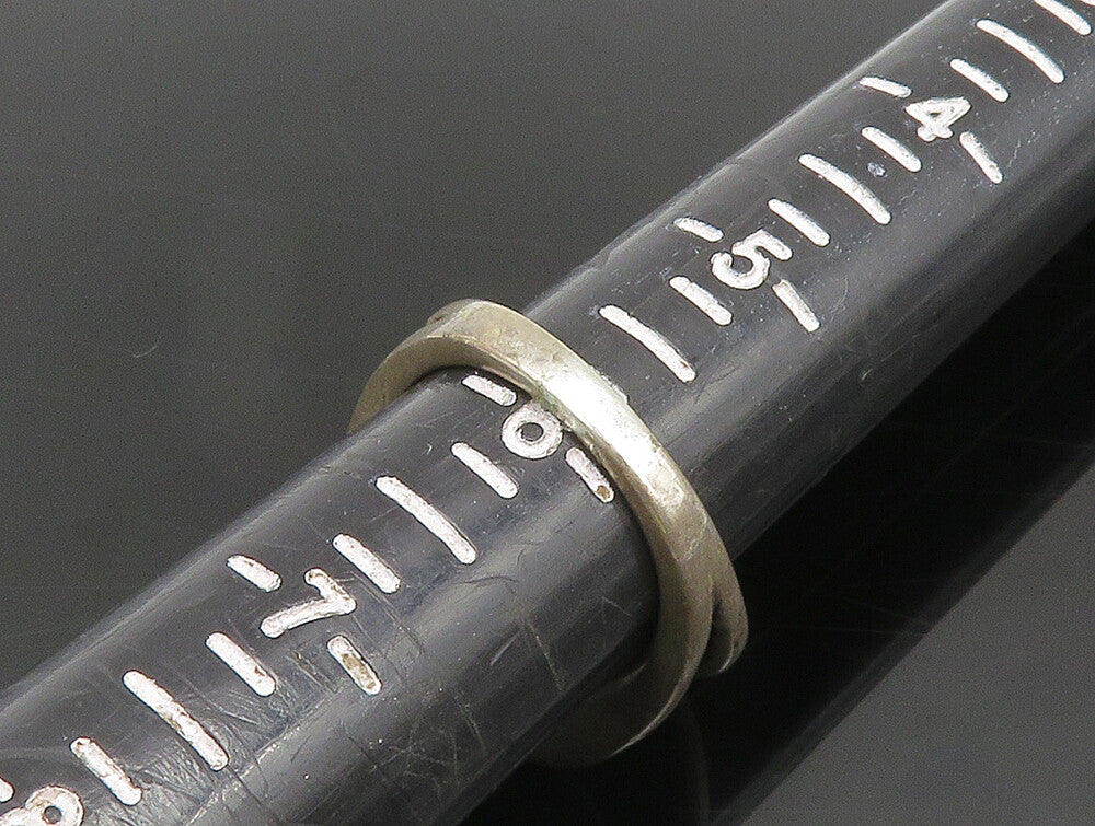 925 Silver & 14K GOLD  Vintage Open Shank Connector Band Ring Sz 6  RG24368