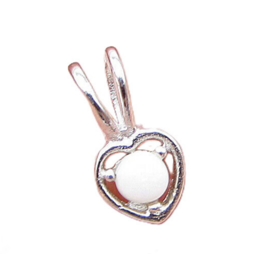 925 Sterling Silver  Fire Opal Love Heart Slider Pendant  PT1167