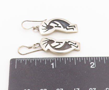 925 Sterling Silver Vintage Earrings FILBERT BROWN SOUTHWESTERN Dangle  EG14476