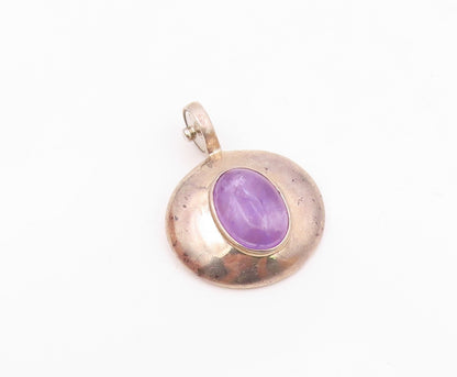 ESPO SIG 925 Sterling Silver  Vintage Cabochon Cut Amethyst Pendant  PT18155