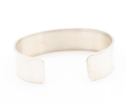 925 Sterling Silver Vintage Bracelet Country Life People Carved Cuff BT11223