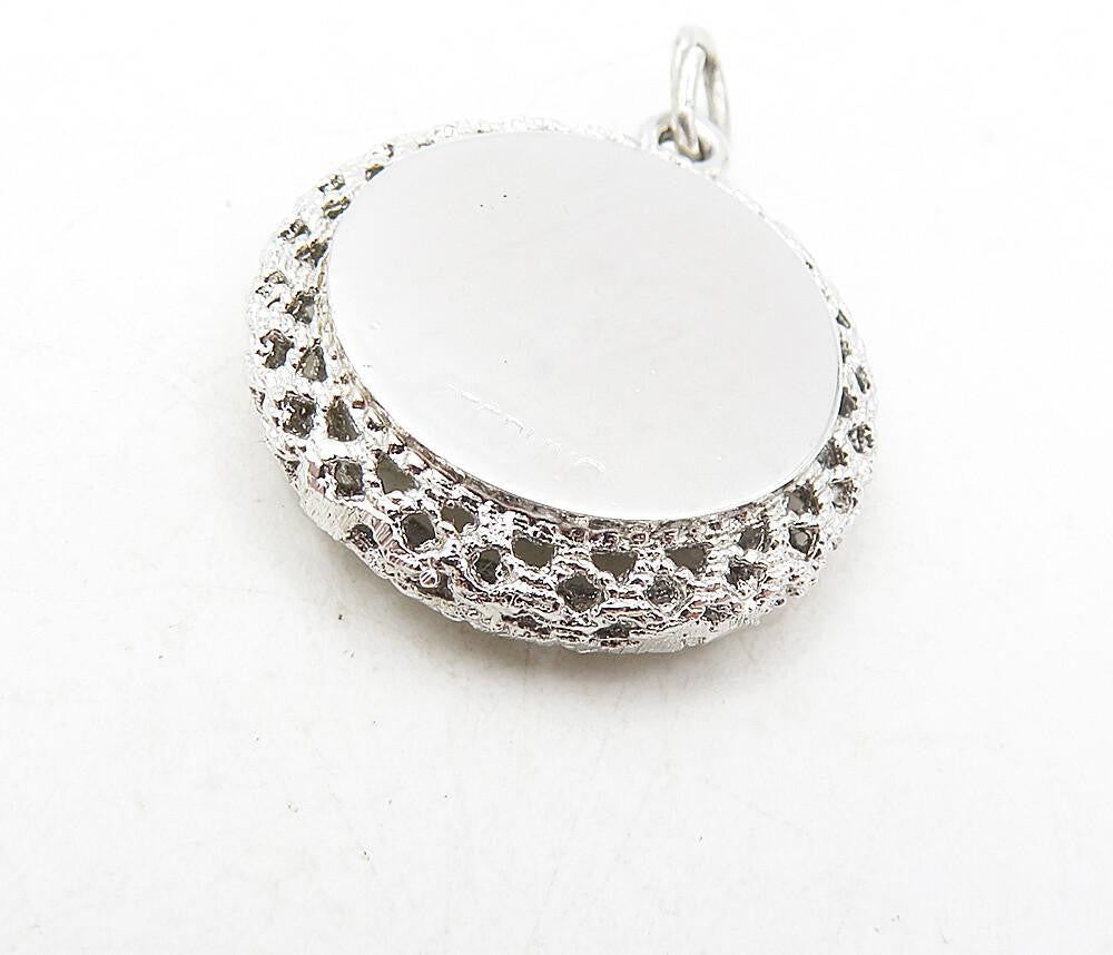 925 Sterling Silver  Vintage Pink Topaz Accent Slot Machine Pendant  PT6750