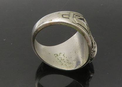 REED 925 Silver  Vintage Blue Topaz I.S. 238 Class 1998 Ring Sz 8.5  RG22097