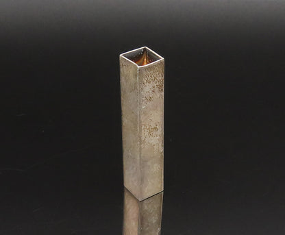 ALFRED KARRAM 925 Silver  Vintage Open Square Ends Linear Brooch Pin  BP9795
