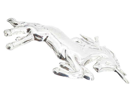 MEXICO 925 Sterling Silver  Vintage Shiny Leaping Unicorn Brooch Pin  BP3048